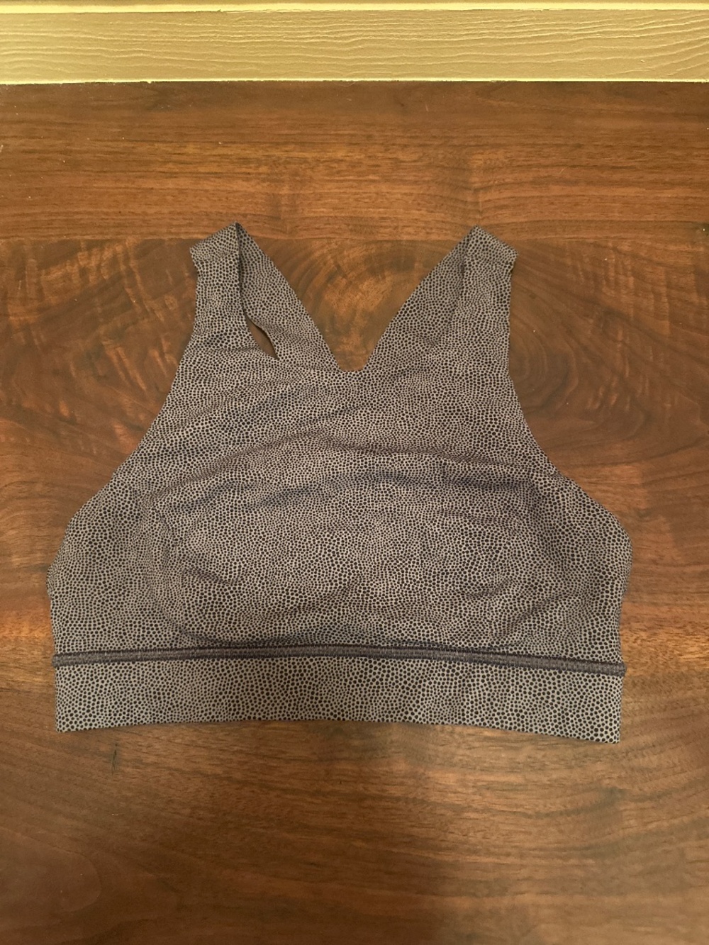 High neck racerback sports bra